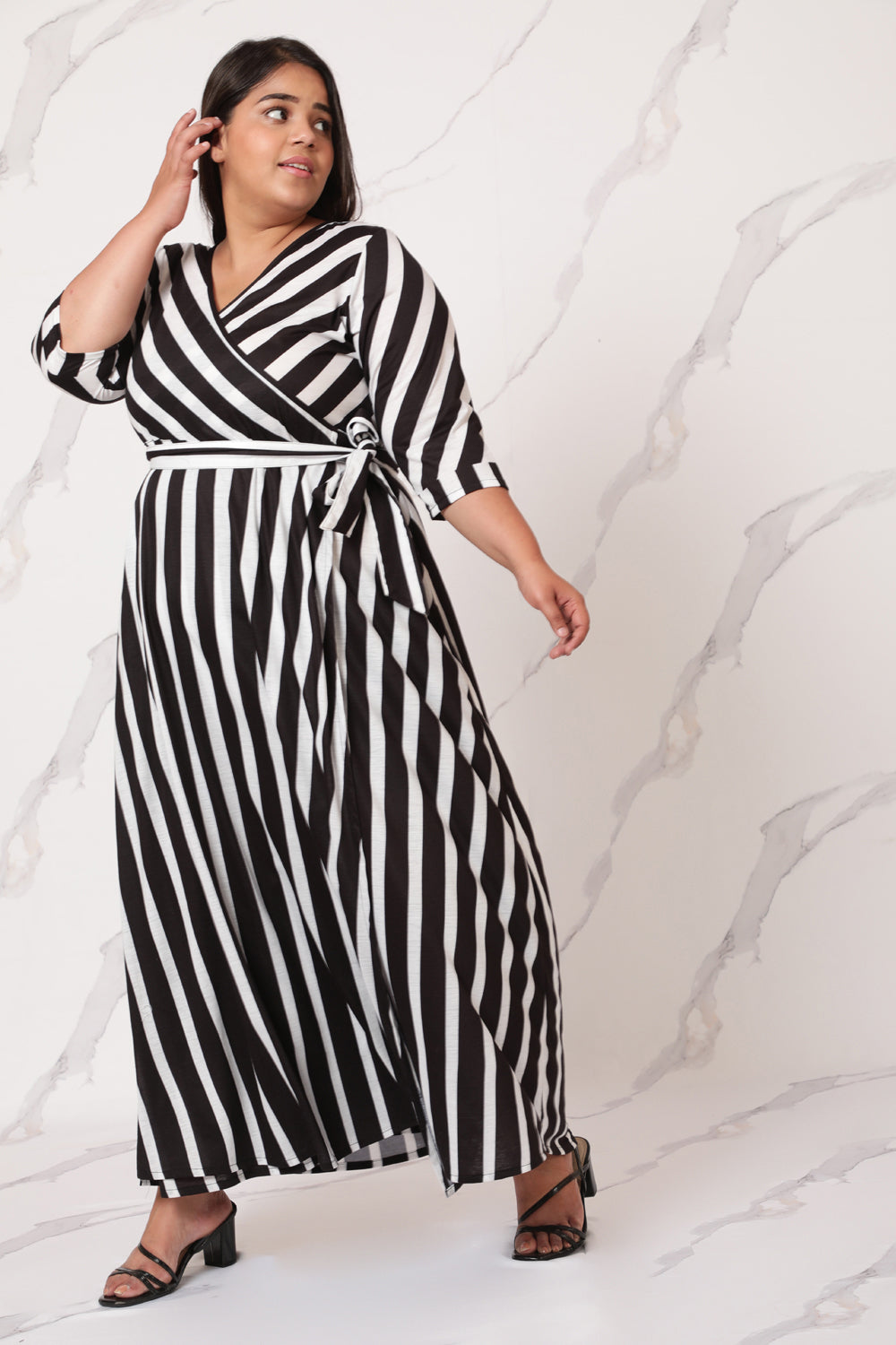 Sienna Stripes True Wrap Dress