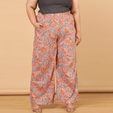 Authentic Handblock Printed Earthen Pink High Waist Pants