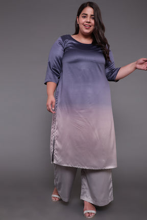 Blue Grey Ombre Party Wear Kurti