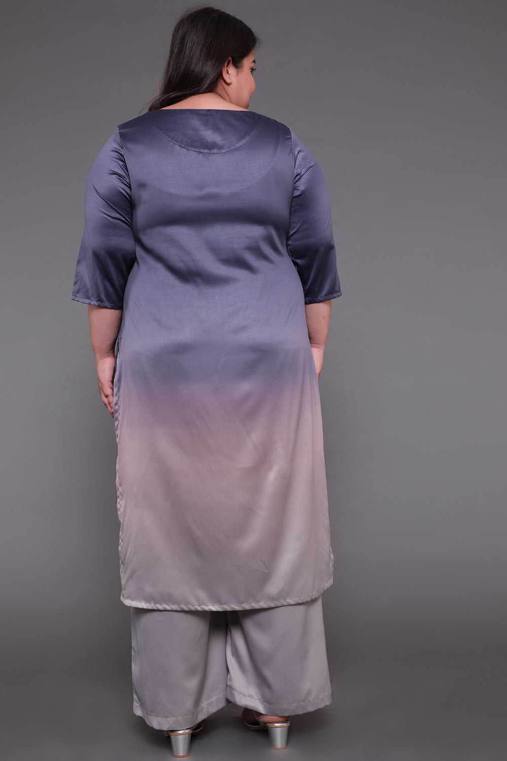 Comfortable Blue Grey Ombre Party Wear Kurti