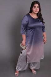 Blue Grey Ombre Party Wear Kurti