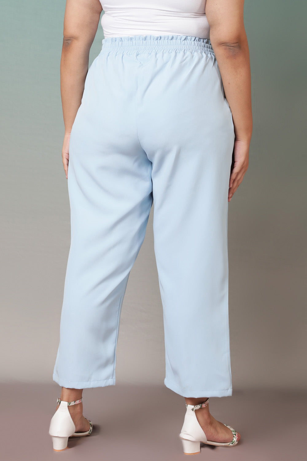 Buy Rainforest Straight Fit Trousers Ice Blue Silk Damask by Designer  Suketdhir Online at Ogaancom