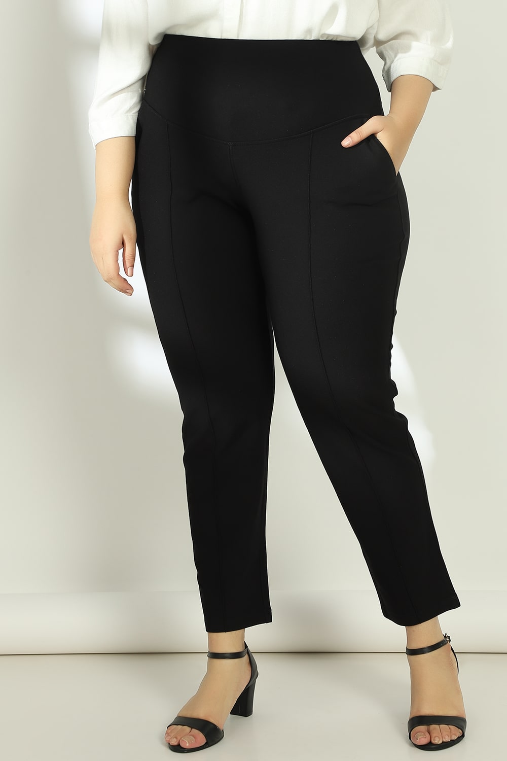 Buy Ruby Rd Womens PlusSize Plus Flat Front Easy Stretch Pant Black  16W at Amazonin