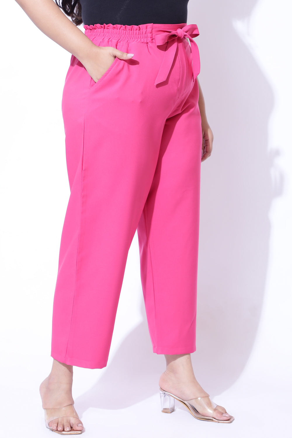 Wool Hopsack Trousers - Bright Pink - ARKET | Pink trousers, Clothes, Cool  outfits