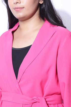 Plus Size Bright Pink Blazer