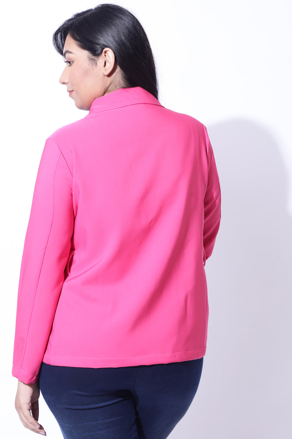 Plus Size Bright Pink Blazer