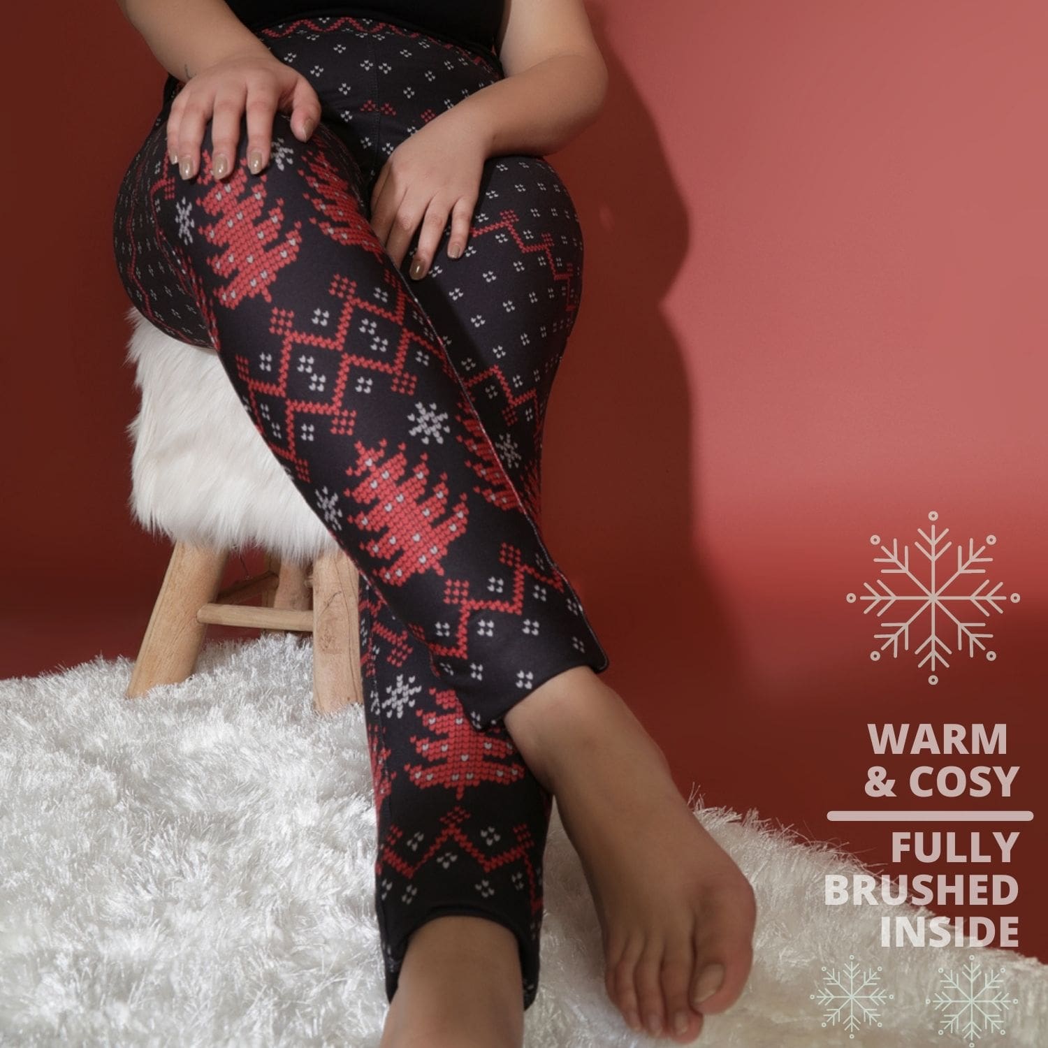 Comfortable Merry Warm Winter Fleece Leggings