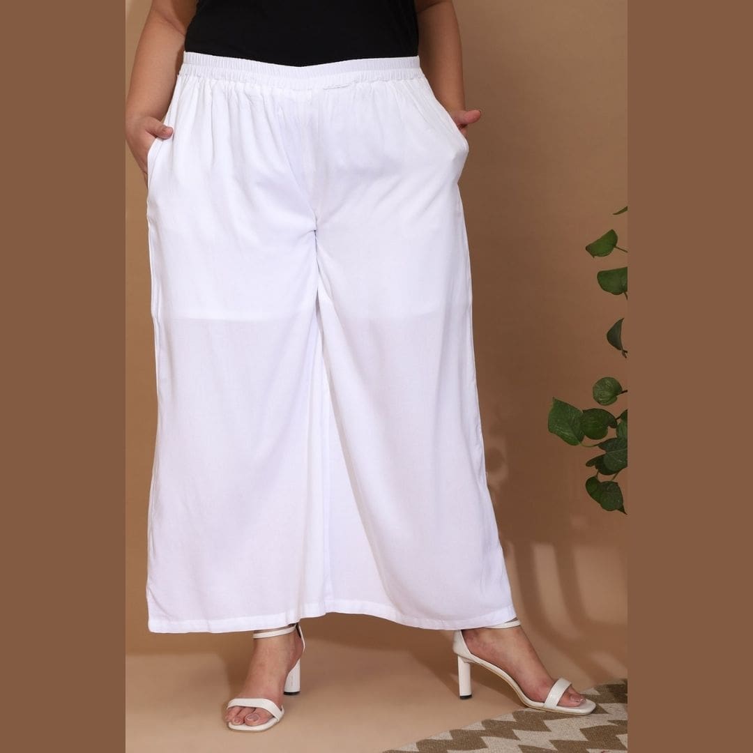 Plain PalazzoPant for Women  Girls Free Size26 to 38